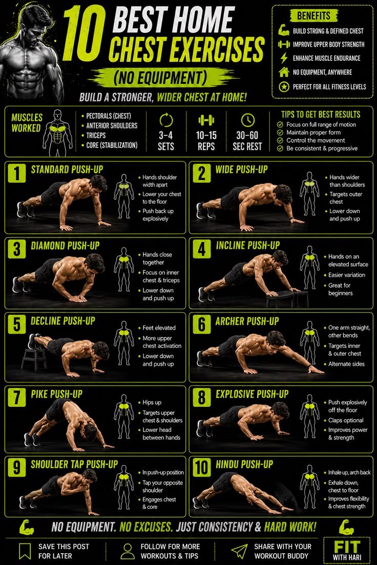 Best Chest Exercises Without Equipment